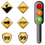 Traffic Signs Icon Set